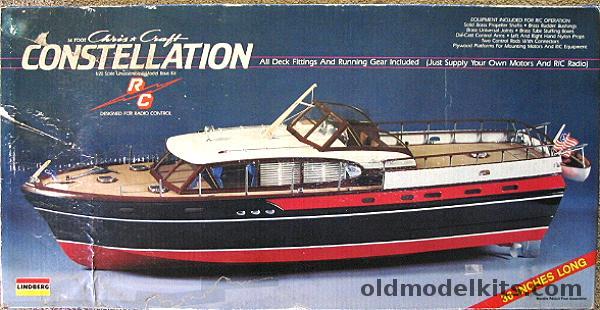 Lindberg 1/20 Chris Craft Constellation for R/C or Display - (ex-Marx), 814 plastic model kit